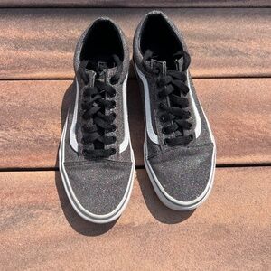 New Vans, black and purple sparkle - 8.5